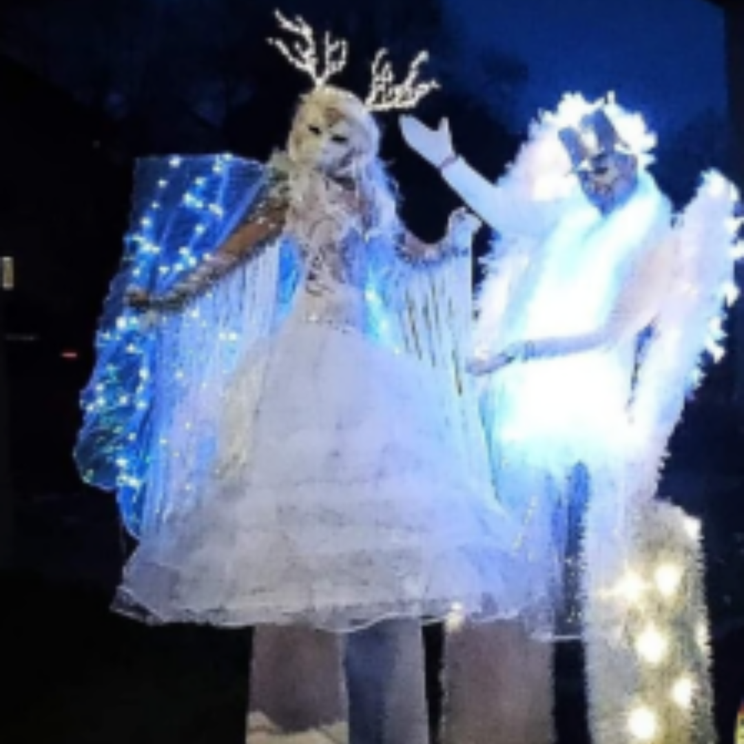 échassiers échassiers animation - marché de Noël